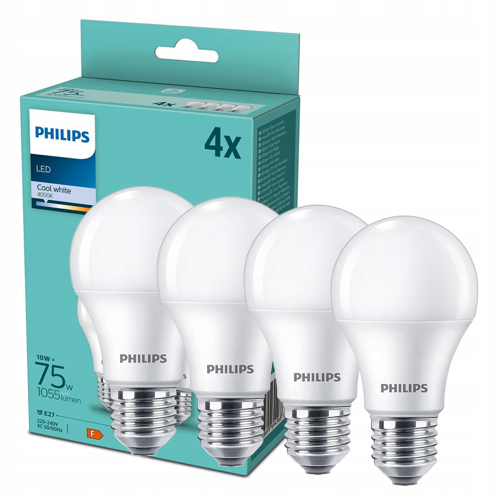 Żarówka LED E27 8W 2700K 4 sztuki Philips
