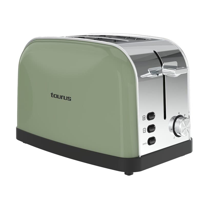 Taurus Vintage Oliwkowy 2-szczelinowy Toster retro