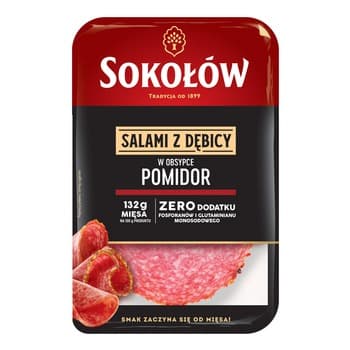 Salami pomidorowe plastry 100 g Salami z Dębicy