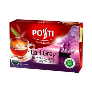 Posti Earl Grey Herbata Czarna Ekspresowa Aromatyzowana 120 g (80 x 1,5 g)