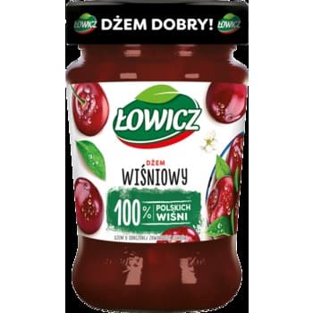 Łowicz Dżem wiśniowy o obniżonej zawartości cukrów 280 g