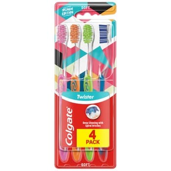 Colgate Twister Limited Edition Szczoteczka do zębów Miękka 4 sztuki