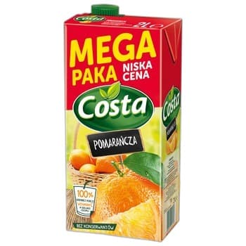Costa Napój pomarańcza karton 2 l