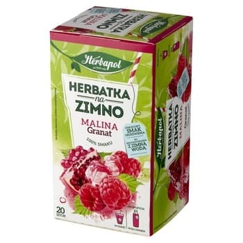 Herbata na Zimno Malina i Granat Herbapol 20 torebek