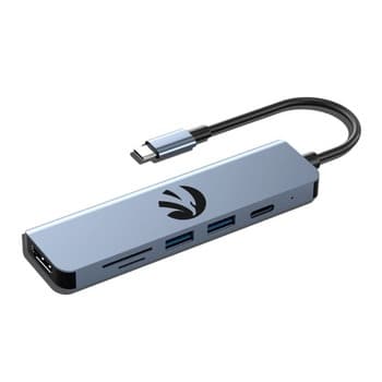HUB rozdzielacz USB 6w1 HAWK HW-HUB601