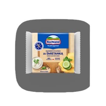 Hochland ze śmietanką. Ser kremowy topiony w plastrach 130 g