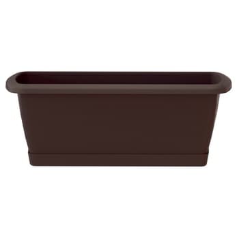 Skrzynka balkonowa 40cm z podstawką Respana Set brąz Prosperplast