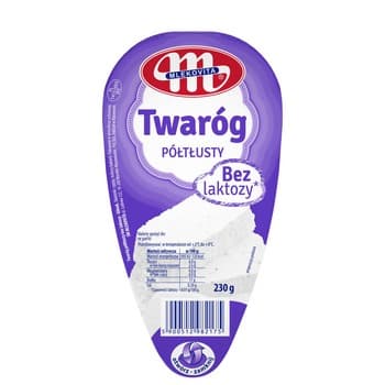 Mlekovita Twaróg półtłusty bez laktozy 230 g