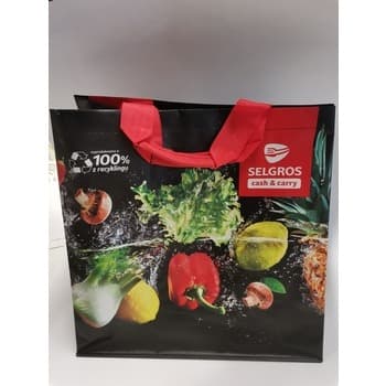 Greenbag Torba logowana wielokrotnego użytku z polipropylenu tkanego 34x34x22 cm Warzywa & Owoce