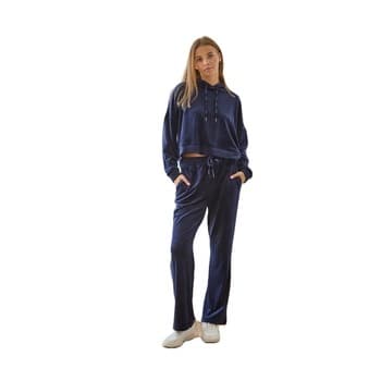 Dres damski velour granatowy S