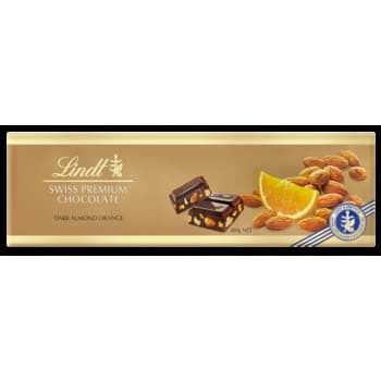 Lindt SWISS PREMIUM CHOCOLATE dark GOLD almond orange 300g