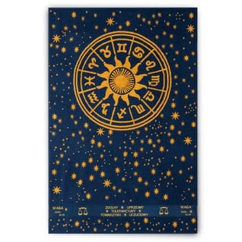 Ręcznik Zodiak 100x150cm 500g/m2 niebiesko-żółty WAGA