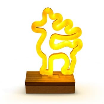 Neon Forever Light Wood Stand LED Renifer biały FLNW02