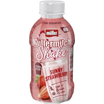 Napój mleczny Müllermilch SHAKE o smaku truskawkowym 400g