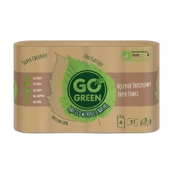 GO GREEN Ręcznik papierowy 4 rolki 51 listków 3-warstwowy