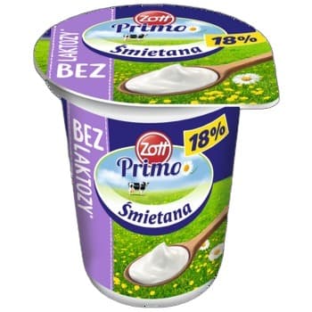 Zott Primo Śmietana 18% bez laktozy 330g