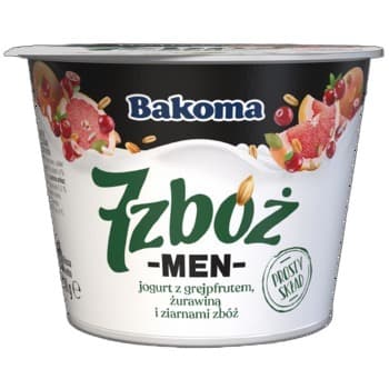 7 zbóż MEN Jogurt z grejpfrutem, żurawiną i ziarnami zbóż 300g