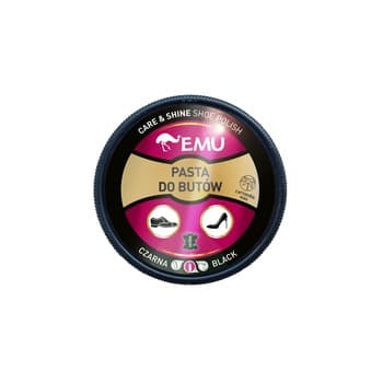 EMU Gąbka nabłyszczająca do obuwia z pastą (express instant shine sponge) - czarna 6 ml