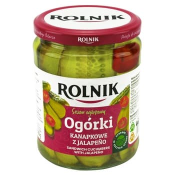 Rolnik Ogórki Kanapkowe Jalapeño 510 g