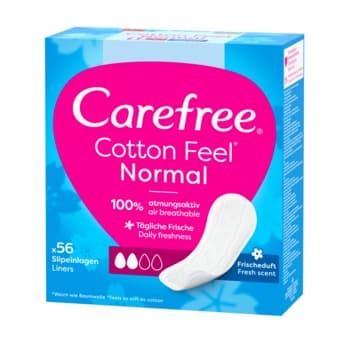 Carefree Cotton Fresh Scent, wkładki higieniczne 56 szt.