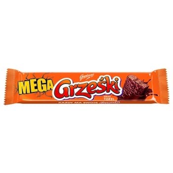 Grześki Mega Toffi Wafel przekładany kremem o smaku toffi w czekoladzie mlecznej 48 g