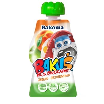Bakuś do kieszonki Mus owocowy jabłko-brzoskwinia 90g