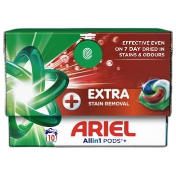 Ariel Allin1 PODS Dodatkowa Moc Usuwania Plam, Kapsułki do prania, 10 prań (10 x 24,5g)