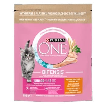 Karma dla kotów PURINA ONE ADULT bogata w wołowinę i pełne ziarna 800g