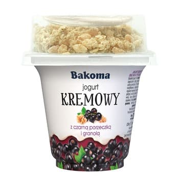 Jogurt Kremowy Czarna Porzeczka z granolą 230g