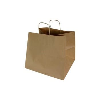 Torba kateringowa do pizzy i sushi, 36x33x32 cm brązowa, 100 sztuk, Horeca Polska