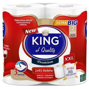 KING Ręcznik papierowy 2 rolki 3-warstwowy