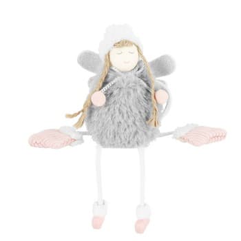 Springos Dekoracja siedzący świąteczna aniołek 20 cm