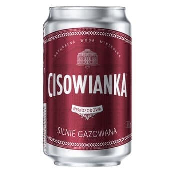 Naturalna woda mineralna Cisowianka silnie gazowana 0,33L
