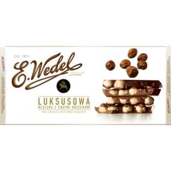E. Wedel Czekolada Luksusowa Mleczna z Orzechami Laskowymi 100 g