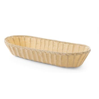 Koszyk z polirattanu - owalny długi 375x150x75mm Hendi