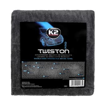 K2 TWISTON PRO dwustronny ręcznik do osuszania lakieru ze skręconym włosiem, 60x90cm