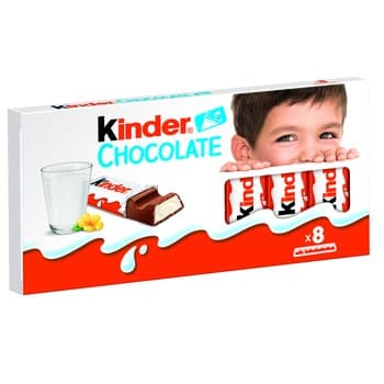 KINDER CHOCOLATE, batonik z czekolady, 8szt, 100g