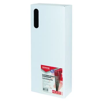 Grzbiety do bindowania OFFICE PRODUCTS A4 10mm (65 kartek) 100 szt czarne