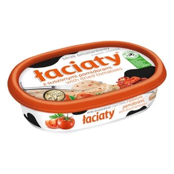Serek Łaciaty śmietankowy z suszonymi pomidorami 135g kubek