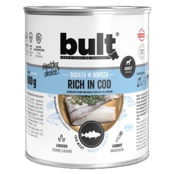 BULT Puszka dla psa bogata w dorsza 800g