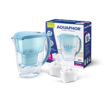 Dzbanek filtrujący Aquaphor Jasper 2,8l + 2 wkłady Maxfor+. Kolor morski