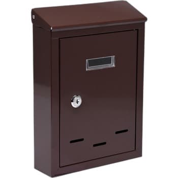 VOREL Skrzynka na listy 285x200x60 mm brązowa
