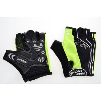 rękawiczki rowerowe D-grip, rozmiar: M, materiał: skóra syntetyczna, lycra, amortyzacja chwytu, zapięcie na rzep, kolor: lemon