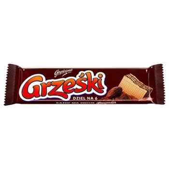Grześki Dziel na 6 Kakaowe Wafel przekładany kremem kakaowym 26 g