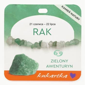 Bransoletka BRA-046 Znak zodiaku (Rak, zielony awenturyn)