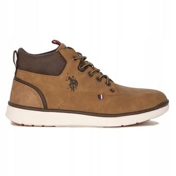 Buty męskie US POLO ygor brązowe