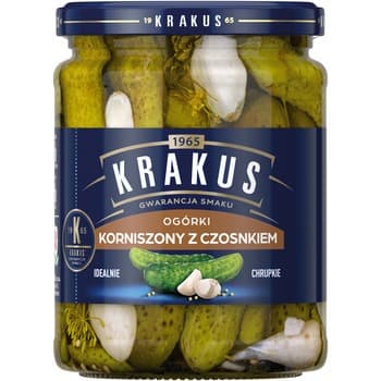 Krakus Ogórki Konserwowe z Czosnkiem 500 g