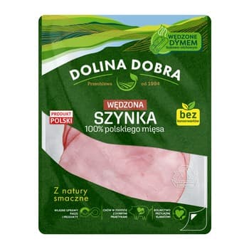 Wędzona szynka 100% polskiego mięsa w plastrach 90g Goodvalley