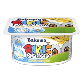 Bakuś Serek waniliowy z dodatkiem wapnia, witamin D, B6 i B12 90g