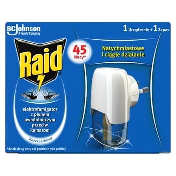 RAID - urządzenie elektryczne z płynem 45 nocy 27ml